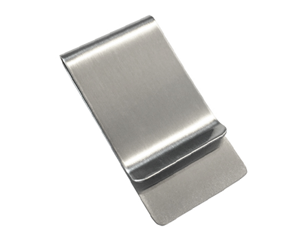 
  
Brushed Stainless Steel Metal Wide Money Clip

